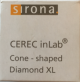 CEREC INLAB CONE-shaped BUR 12 - Diamond XL - 6ST